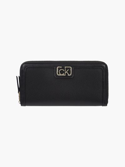 Calvin Klein Táskák & Kiegészítők HU632614 | Calvin Klein Large Zip Around Női Pénztárca Fekete